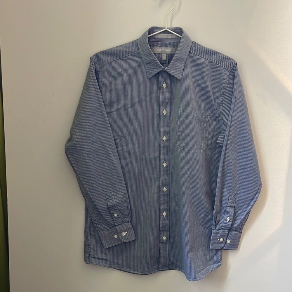 Nordstrom Boy’s Button Up Dress Shirt | Blue | 18